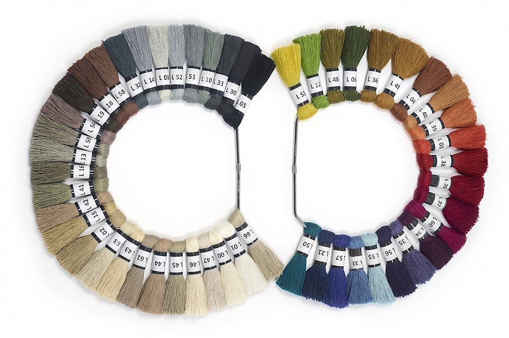 kleuren linnen tapijt